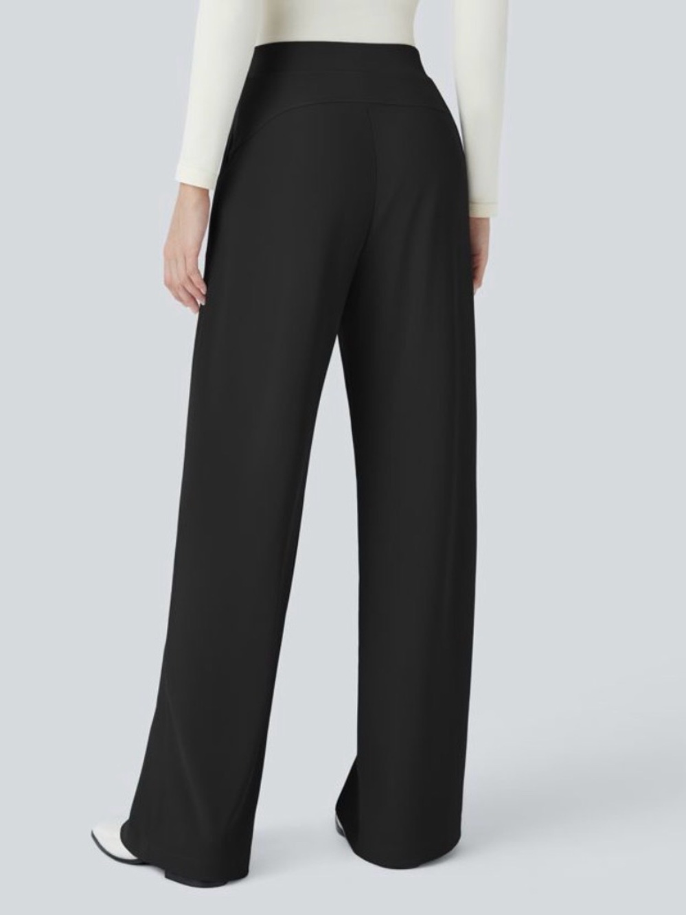 7. Wide-Leg Black Women’s Pants - Picture 2 of 3
